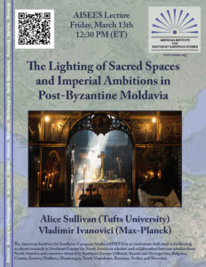 a well-lit altar as a central image with descriptive text